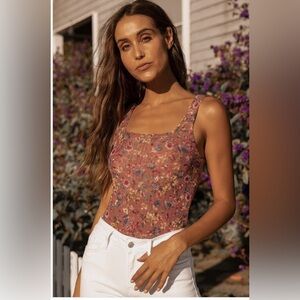 Lulu's Multicolor Floral Tank Top